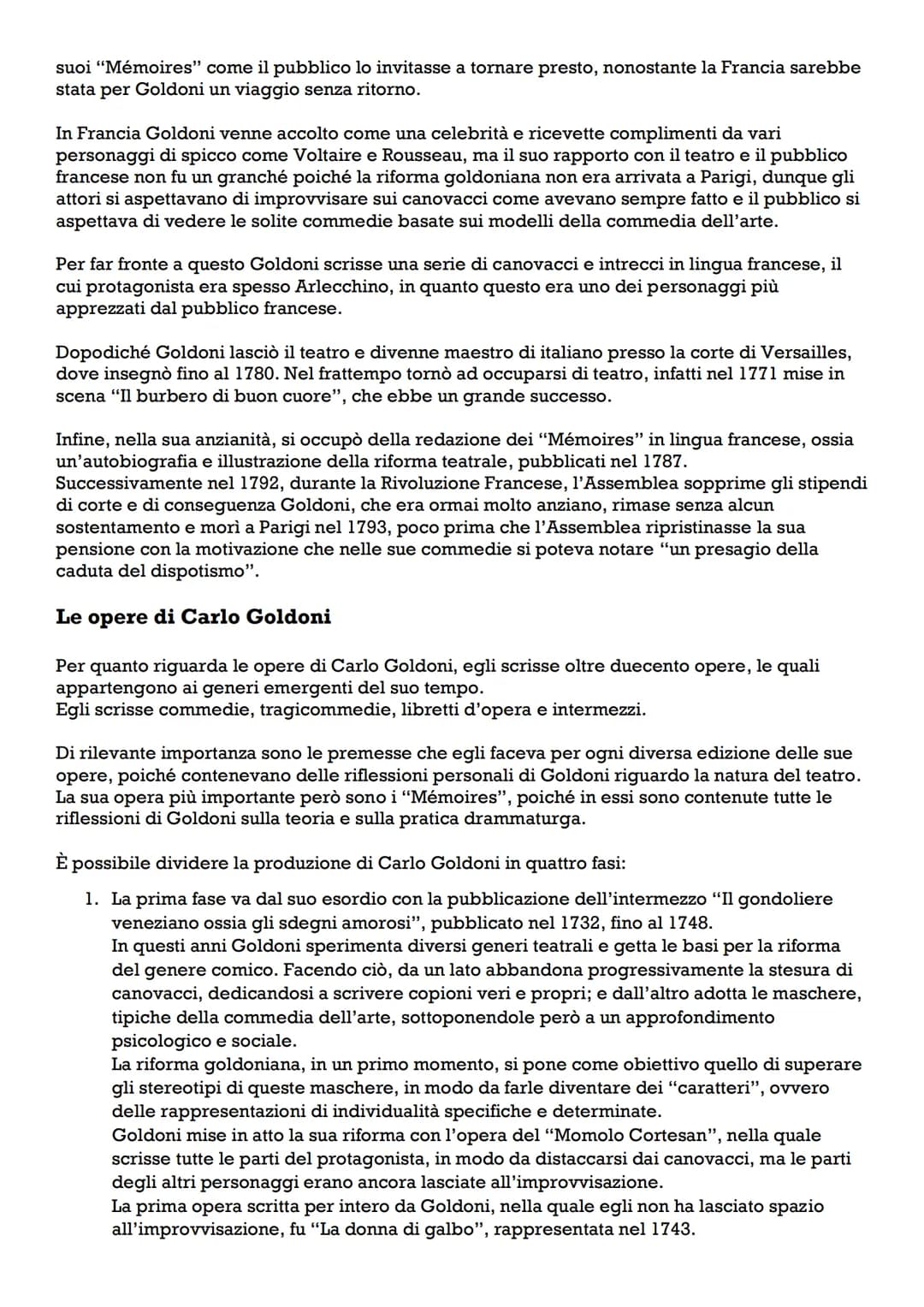 La commedia dell'arte
La commedia dell'arte è una forma di spettacolo nata in Italia nel XVI secolo, che si distingue
dagli altri generi tea