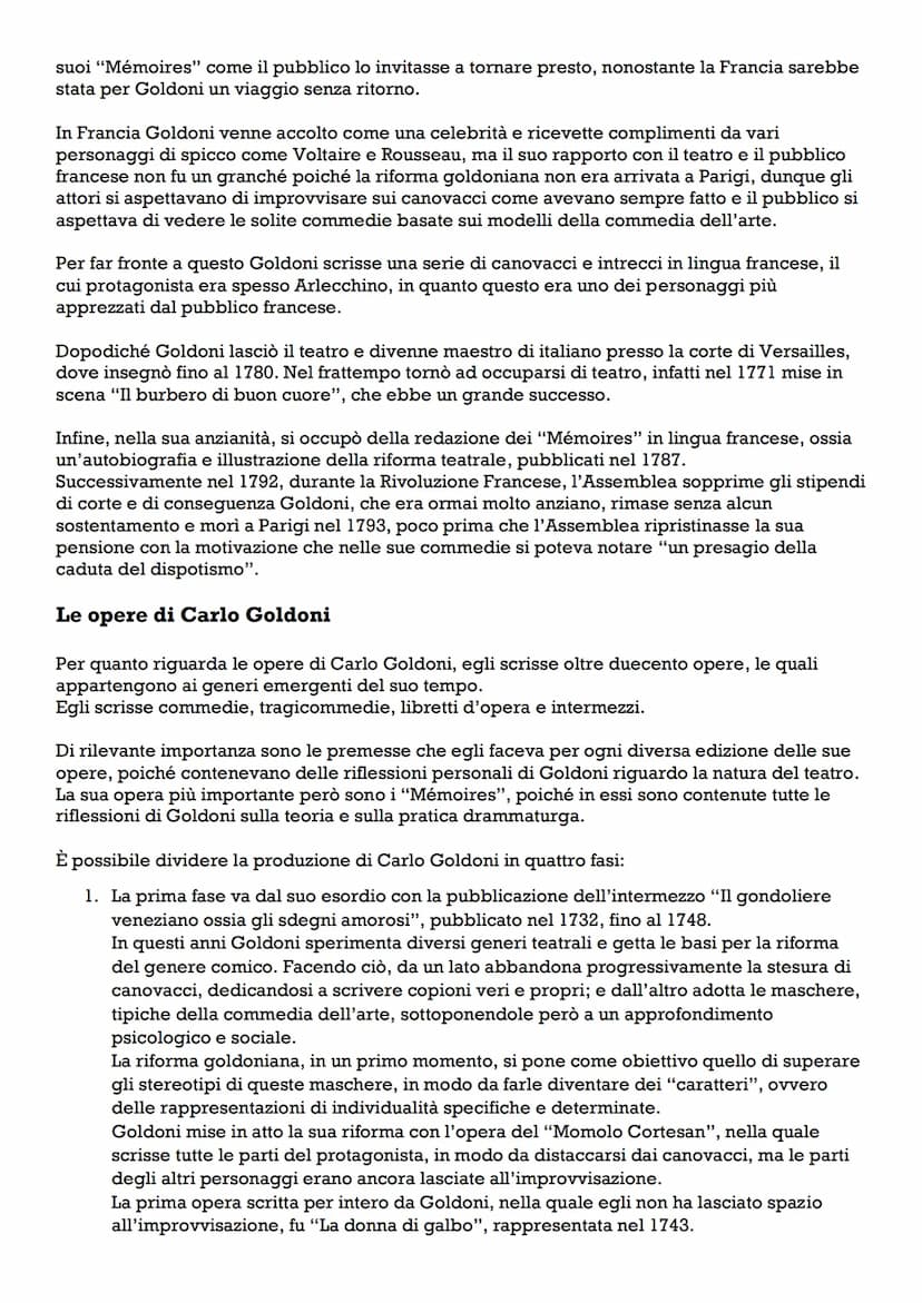 La commedia dell'arte
La commedia dell'arte è una forma di spettacolo nata in Italia nel XVI secolo, che si distingue
dagli altri generi tea