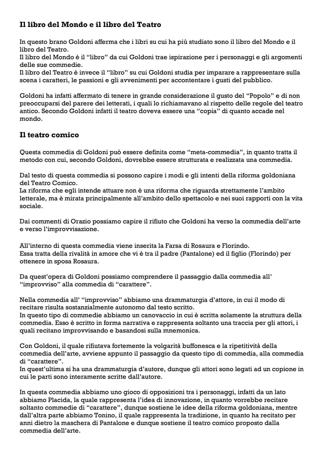 La commedia dell'arte
La commedia dell'arte è una forma di spettacolo nata in Italia nel XVI secolo, che si distingue
dagli altri generi tea