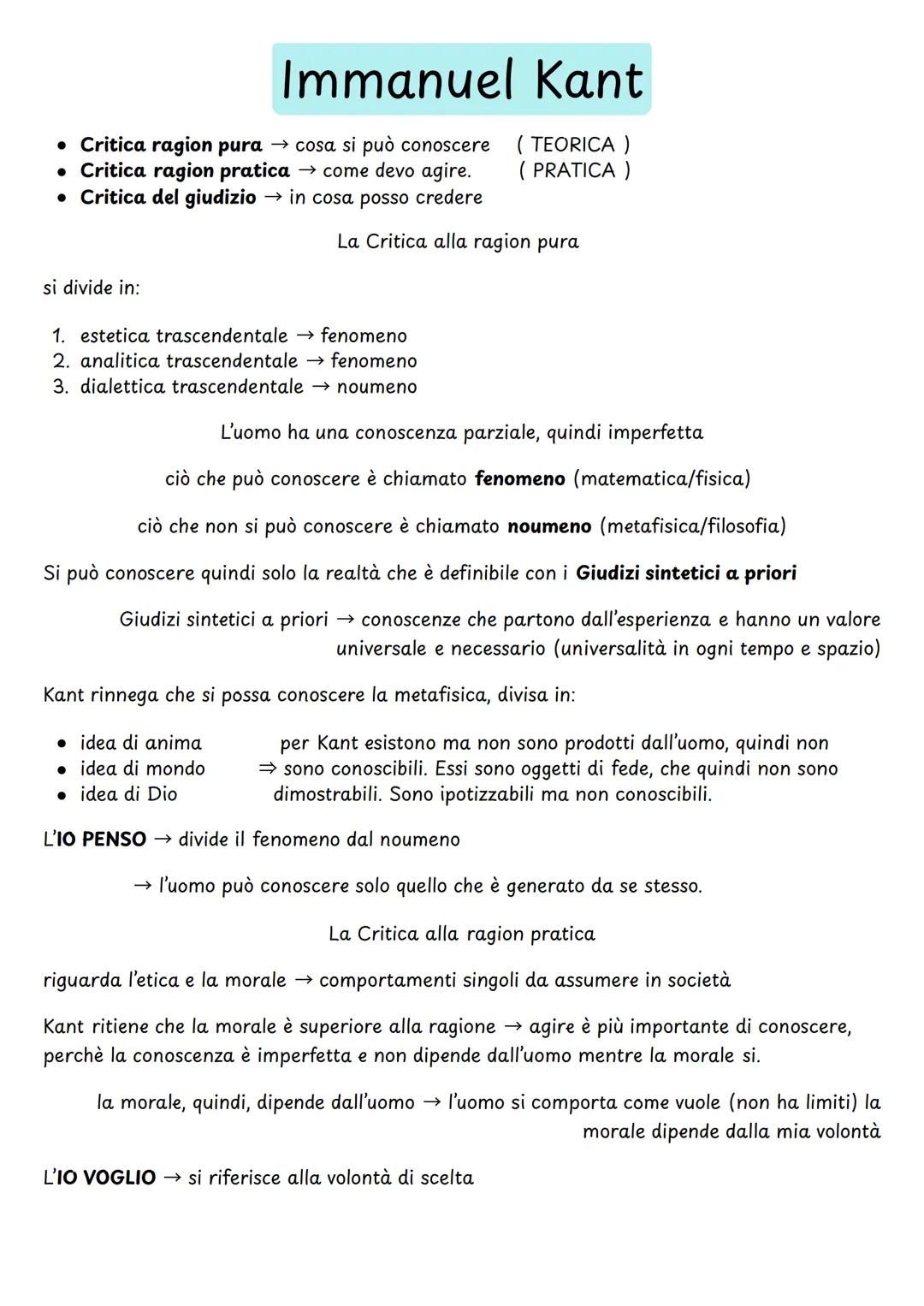 Immanuel Kant filosofia