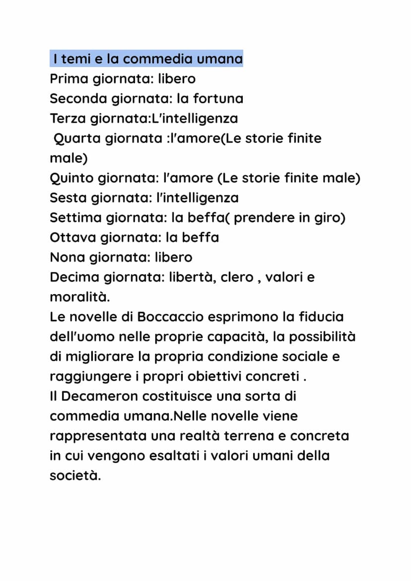 Giovanni Boccaccio
La vita
Giovanni Boccaccio nasce a Certaldo nel 1313.
A 14 anni si trasferisce a Napoli presso la
corte degli Angioini do