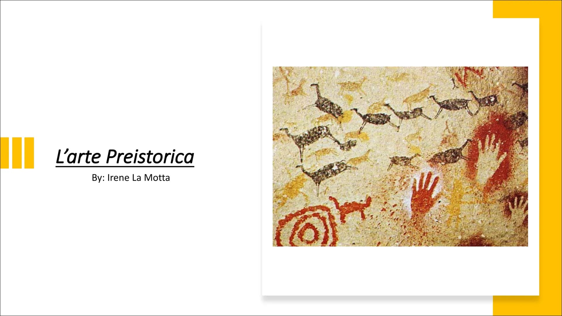 III
L'arte Preistorica
By: Irene La Motta
Surpr III
Cos'è la preistoria?
La Preistoria, termine che significa "prima della storia", va
dalla