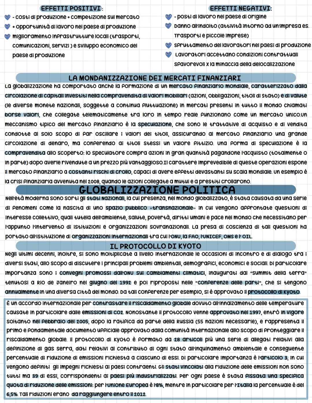 LA GLOBALIZZAZIONE
Il termine globalizzazione indica l'insieme dei processi di varia natura (economica, politica, culturale e
comunicazione)