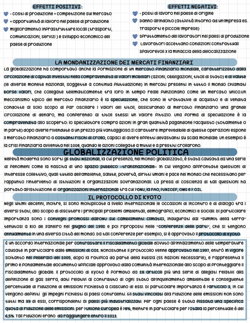 LA GLOBALIZZAZIONE
Il termine globalizzazione indica l'insieme dei processi di varia natura (economica, politica, culturale e
comunicazione)