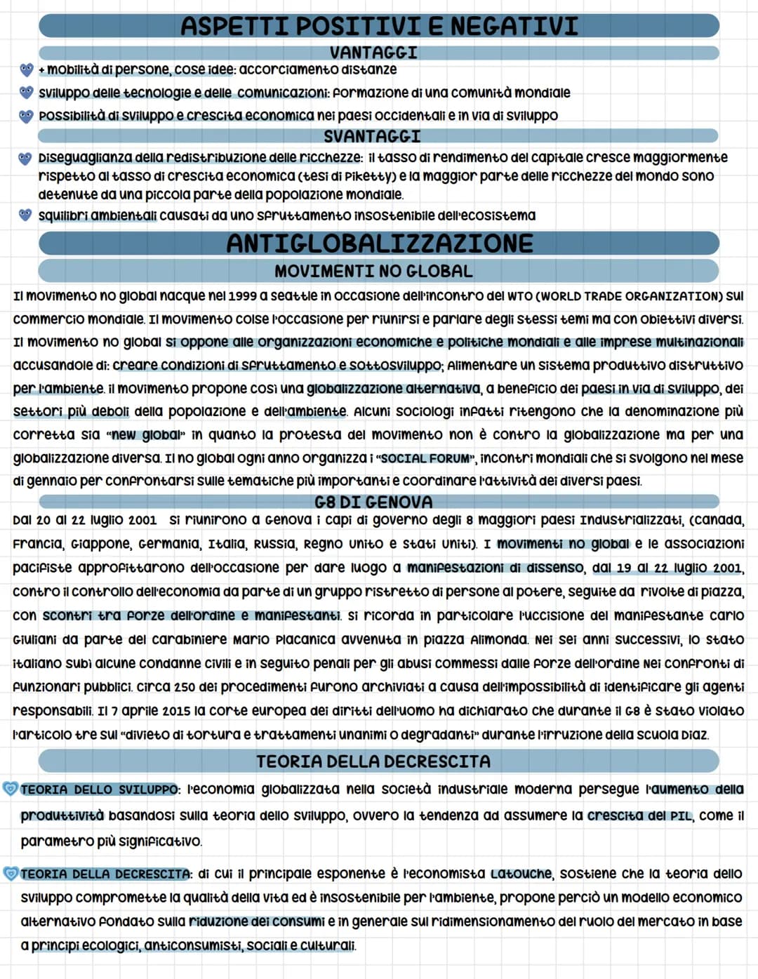 LA GLOBALIZZAZIONE
Il termine globalizzazione indica l'insieme dei processi di varia natura (economica, politica, culturale e
comunicazione)