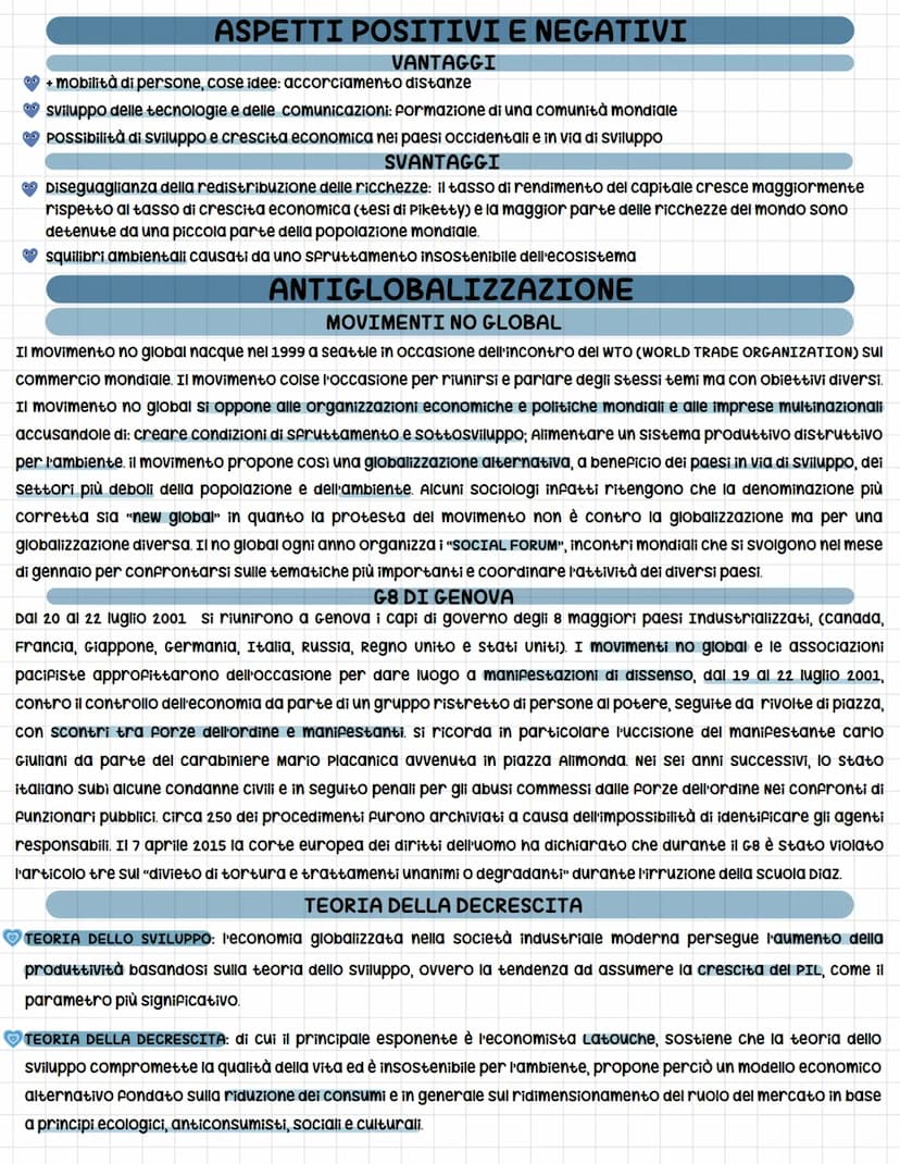 LA GLOBALIZZAZIONE
Il termine globalizzazione indica l'insieme dei processi di varia natura (economica, politica, culturale e
comunicazione)