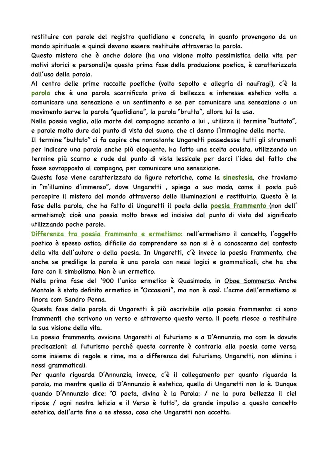 Giuseppe Ungaretti
LA VITA
Giuseppe Ungaretti nasce nel 1888 ad Alessandria d'Egitto.
La sua nascita in Egitto è legata al fatto che il padr
