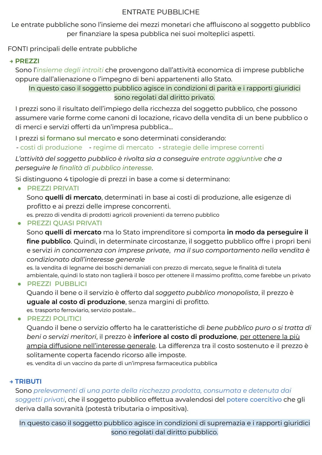 ENTRATE PUBBLICHE