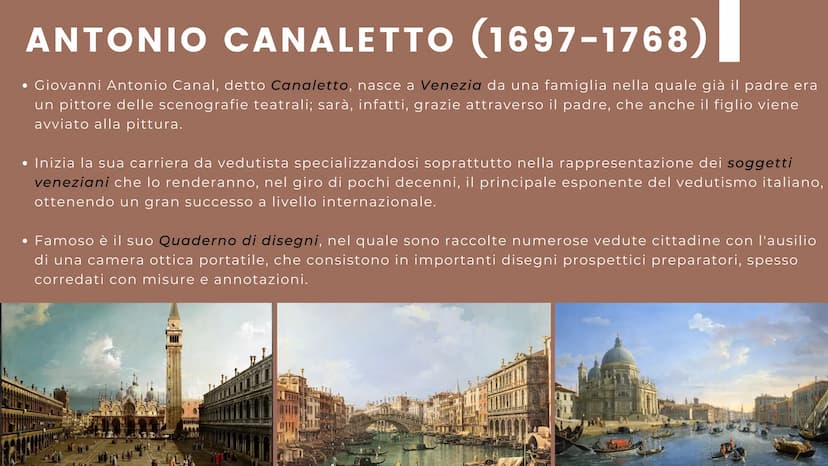AAAAAAAAAAAAAAAAAA
A
IL VEDUTISMO
TRA ARTE E TECNICA
UNA PRESENTAZIONE DI BOSIS ELENA 4B
Bibliografia: Itinerario nell'arte, quarta edizione