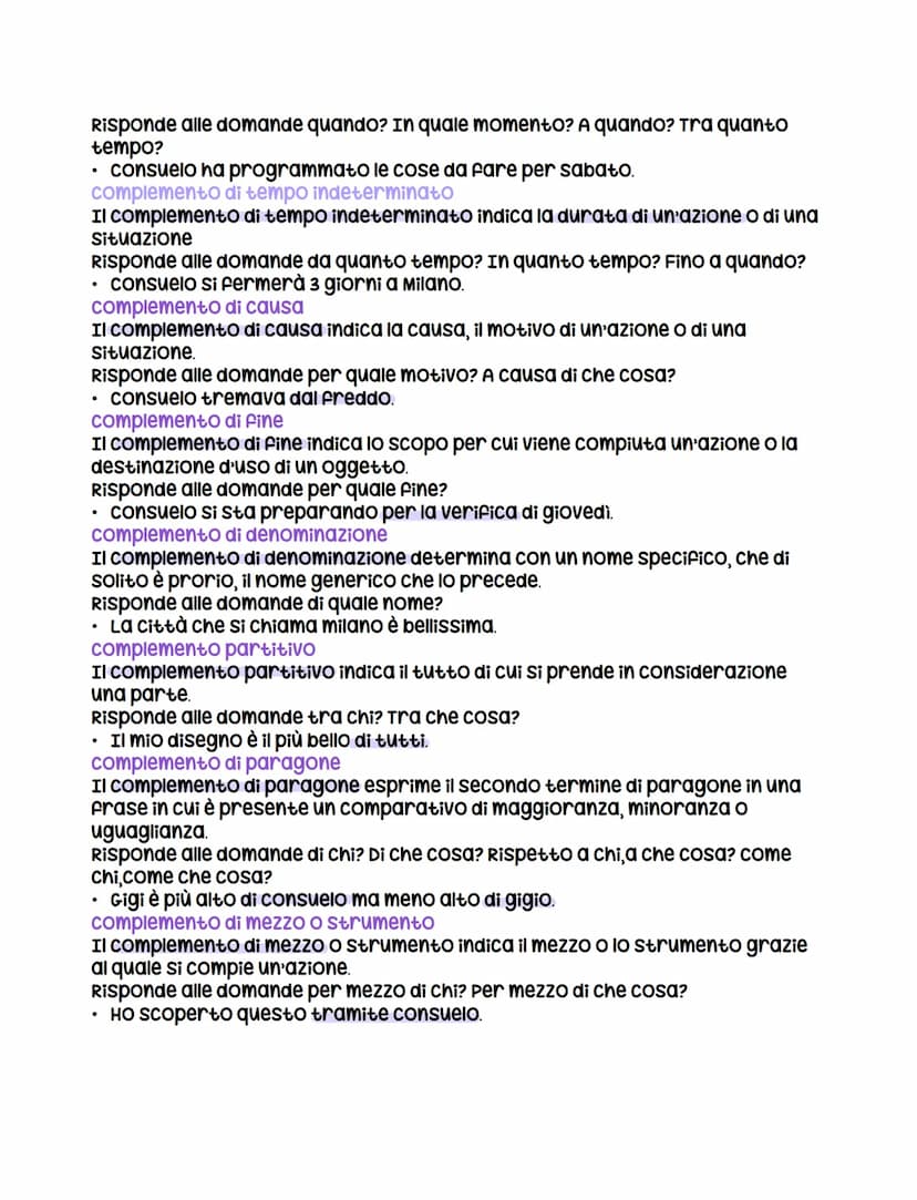 Analisi logica
Espansioni
Le espansioni servono infatti ad arricchire e a precisare una frase minima
trasformandola in frase semplice.
• con