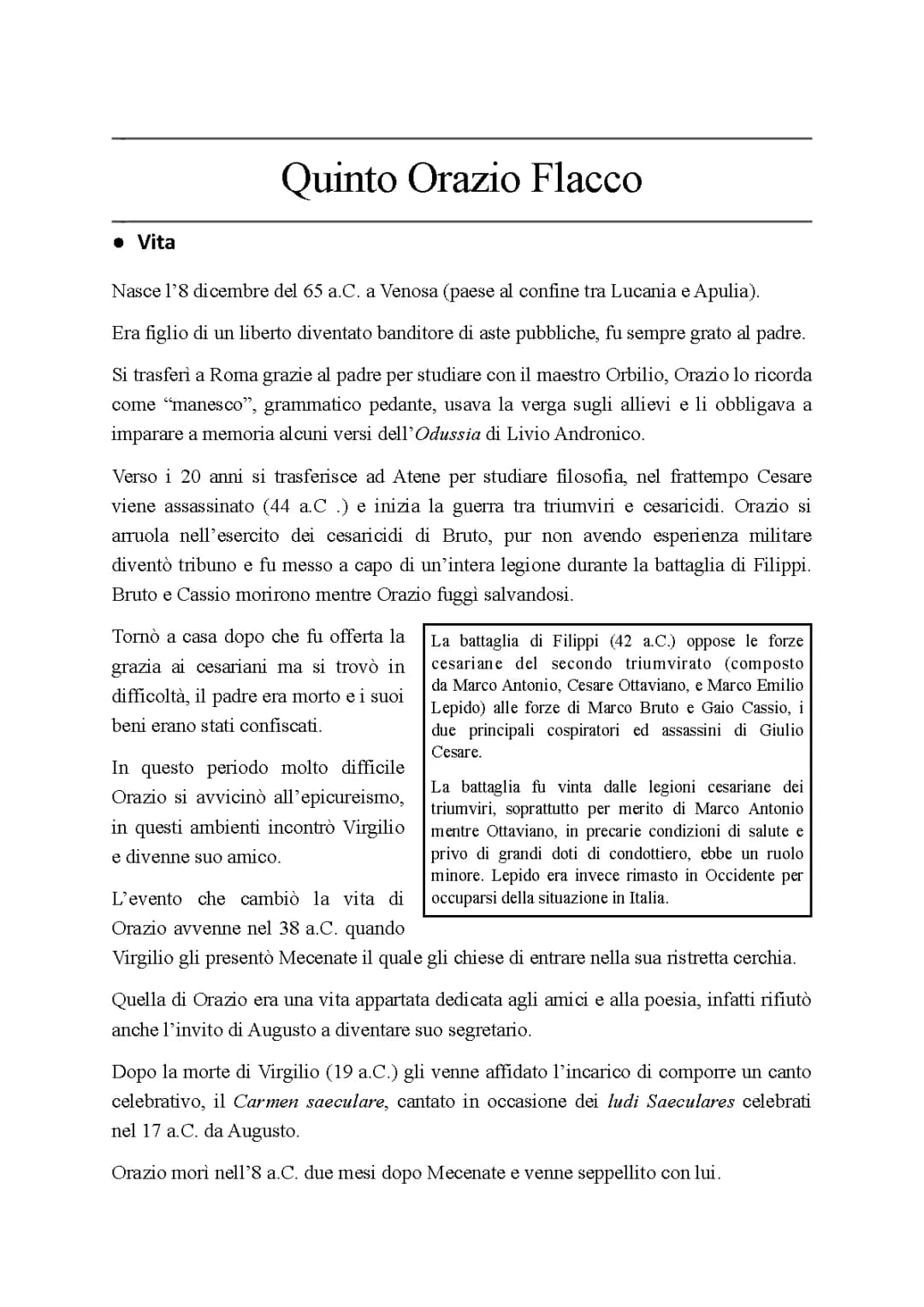 letteratura latina- Orazio
