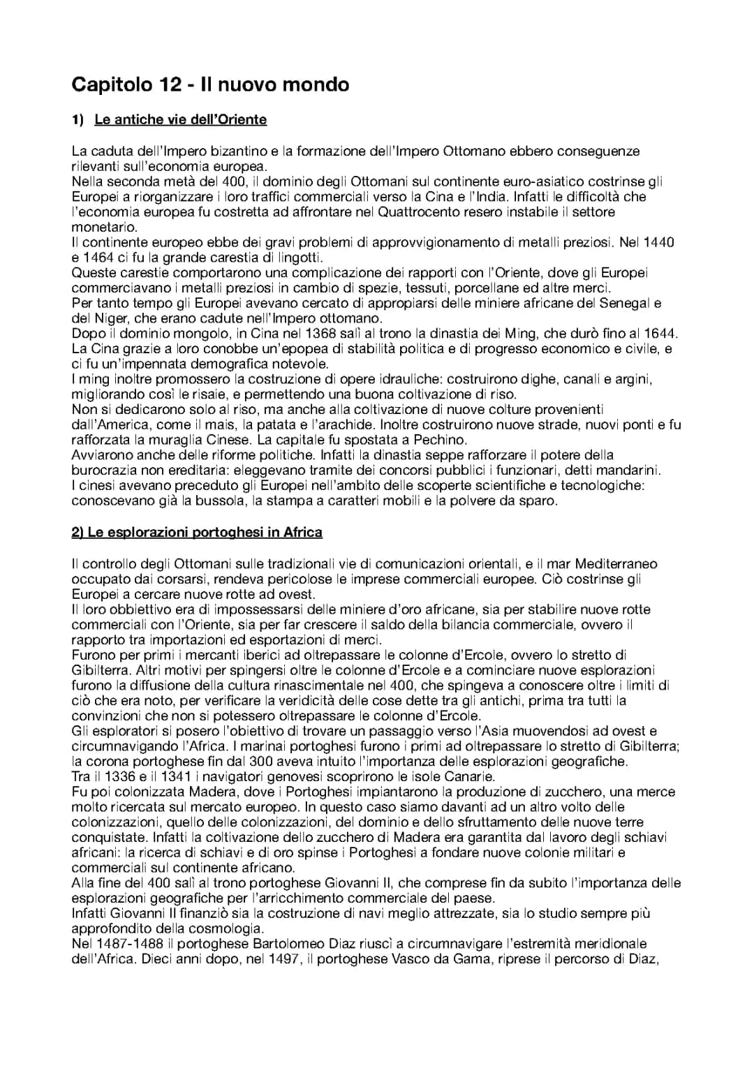 Capitolo 12 - Il nuovo mondo