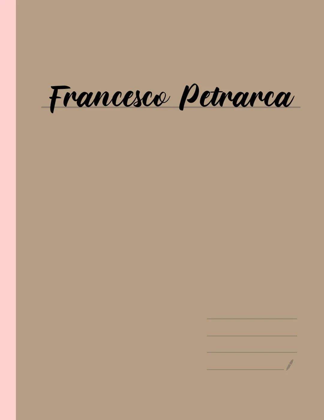 Francesco Petrarca Francesco Petrarca
(₁
20-07-1304 ad Arezzo
1374
Figlio di un notaio Fiorentino
Non incontrerà mai Dante anche se avrebbe 