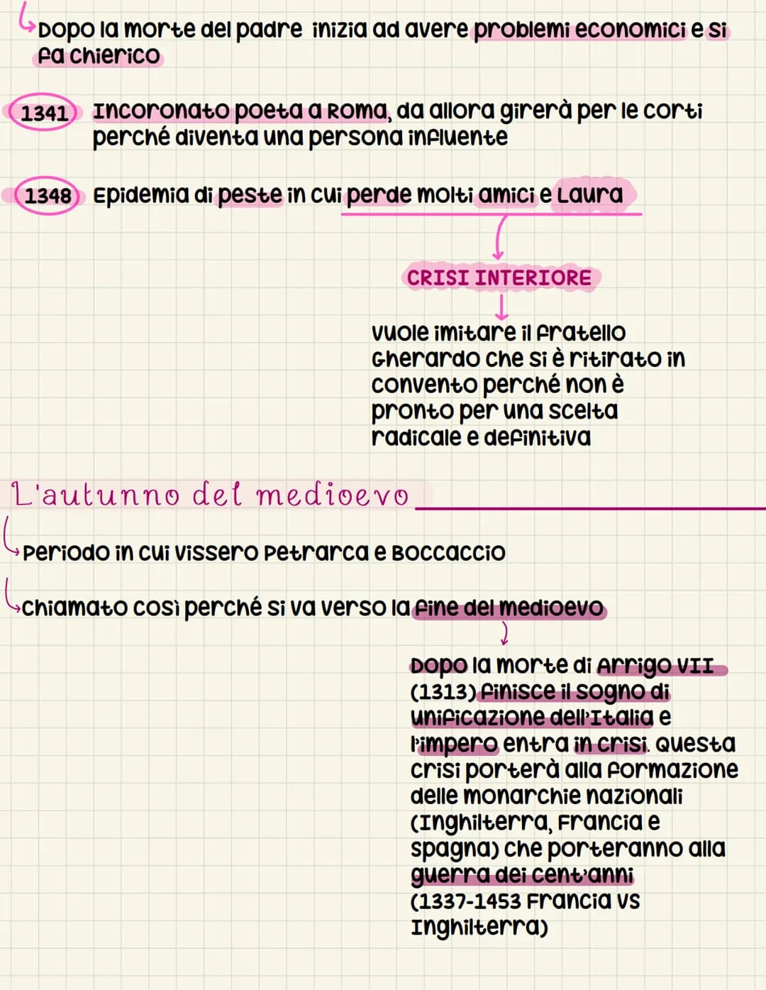 Francesco Petrarca Francesco Petrarca
(₁
20-07-1304 ad Arezzo
1374
Figlio di un notaio Fiorentino
Non incontrerà mai Dante anche se avrebbe 