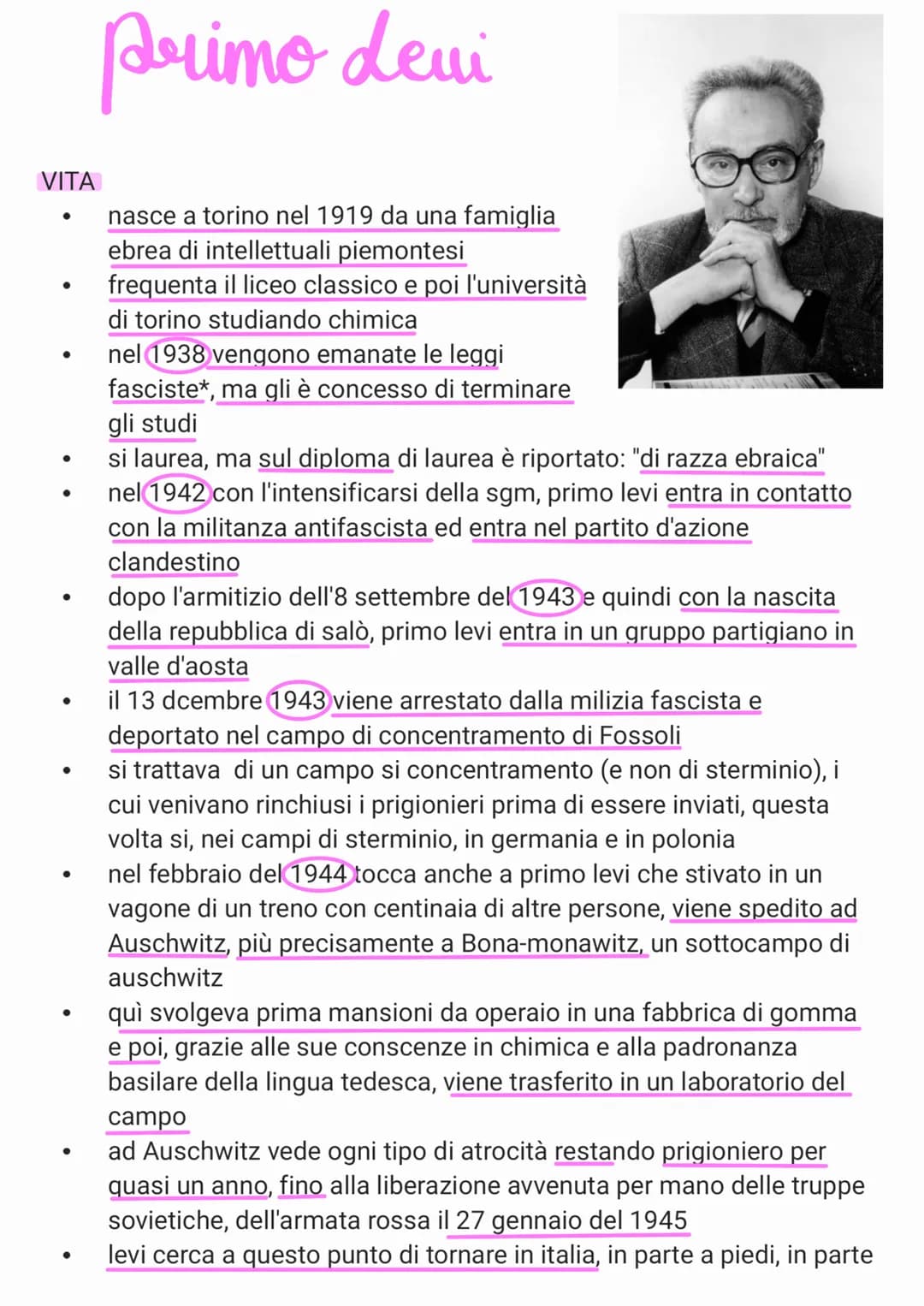 VITA
●
●
●
●
●
●
primo deui
nasce a torino nel 1919 da una famiglia
ebrea di intellettuali piemontesi
frequenta il liceo classico e poi l'un