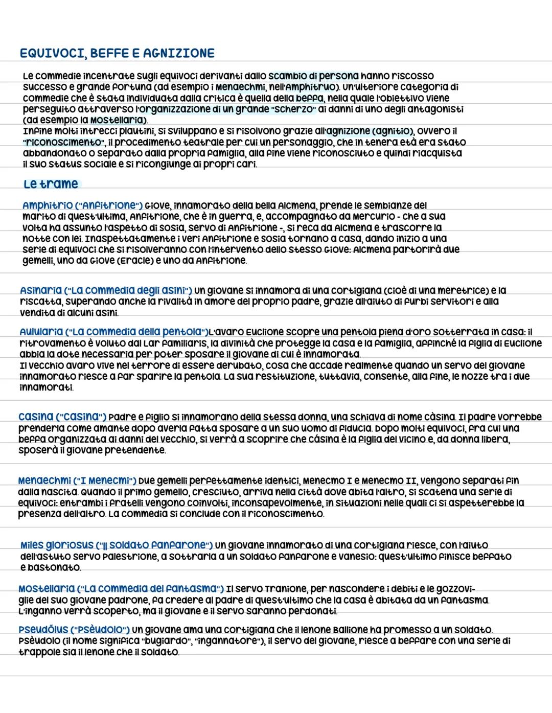 # VITA

Plauto

Nasce a sarsina, forse il suo nome è la forma romanizzata del nome plotus. Il nome del
poeta è riportato come т.мaccius Plau