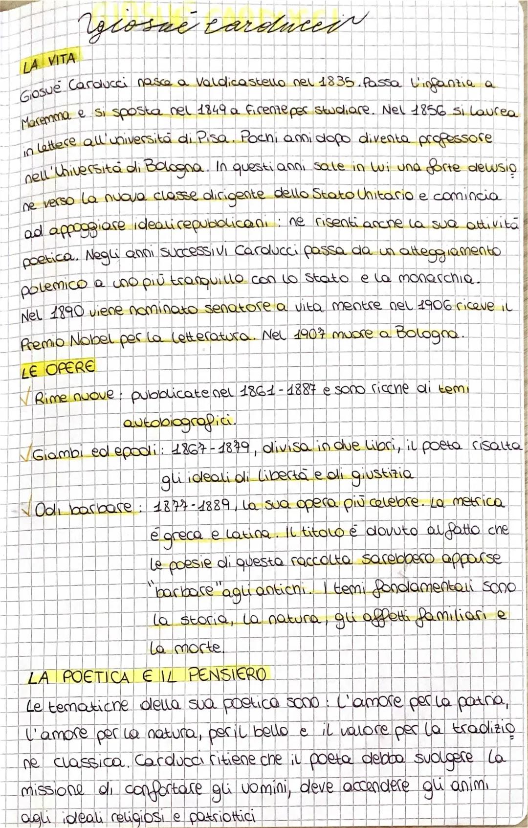 Giosuè Carducci: Vita, Opere e Pensiero per Bambini e Scuola