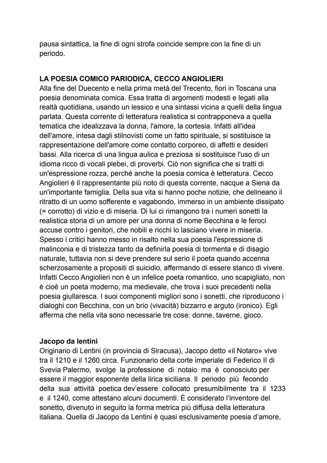 LA SCUOLA SICILIANA
Nei Duecento nasce la lirica italiana che prende le mosse dalla poesia cortese
provenzale. Anche la corte siMiana di Fed