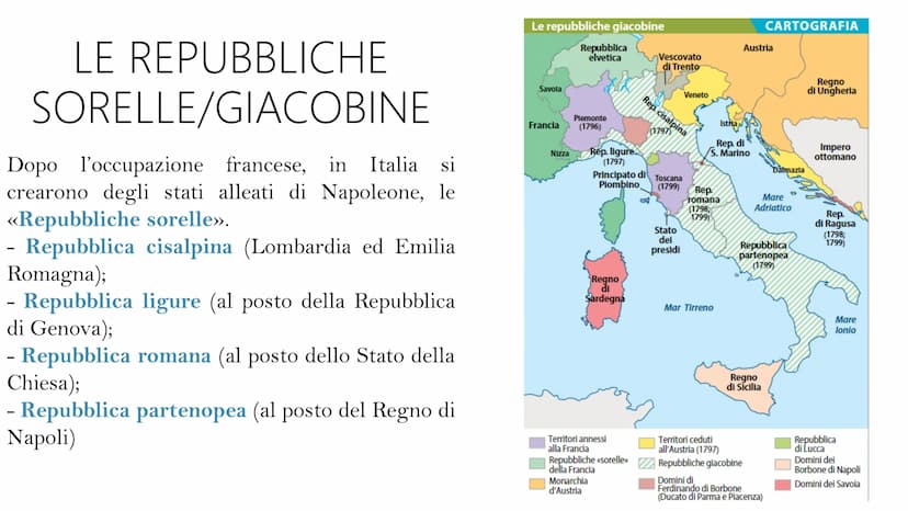 NAPOLEONE BONAPARTE
(1769-1821) • Napoleone
Bonaparte
nacque in Corsica nel
1769 ad Ajaccio.
●
La sua famiglia era di
origine italiana. Fin 