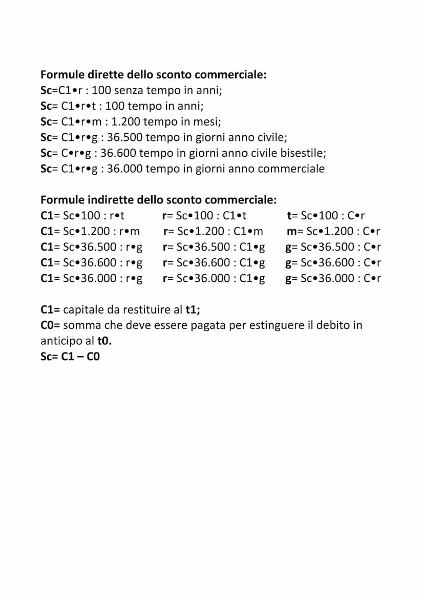 Differenza sconto mercantile e sconto commerciale:
-Sconto mercantile: è una riduzione di prezzo frequente nella
compravendita.
-Sconto comm