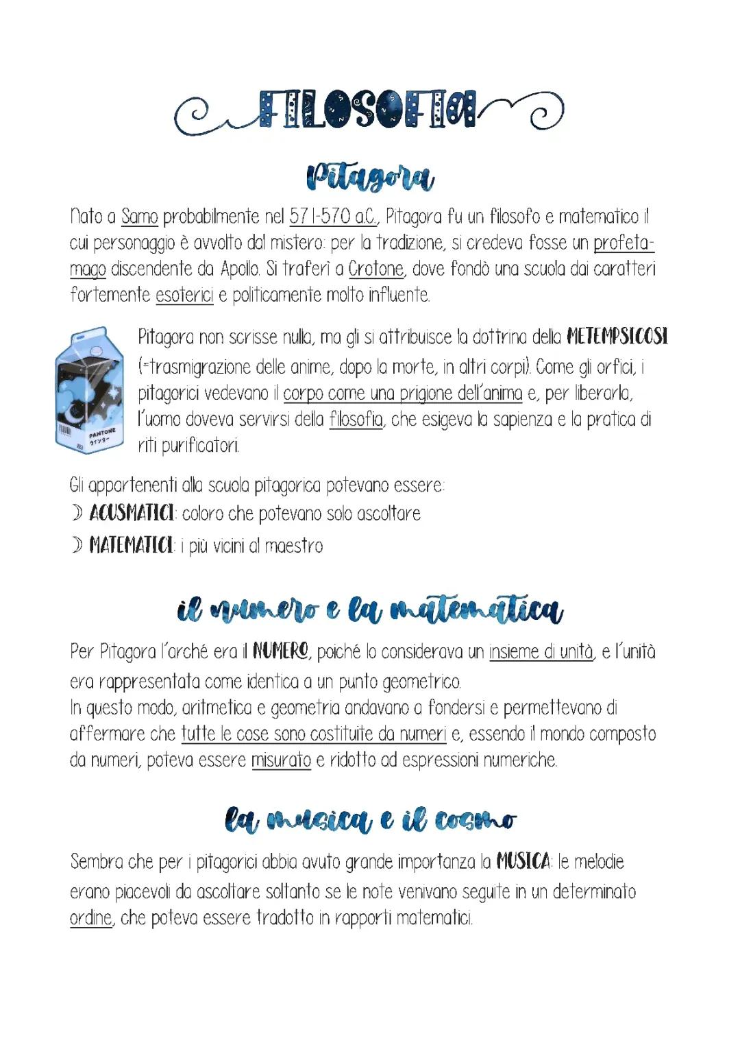 filosofia - Pitagora