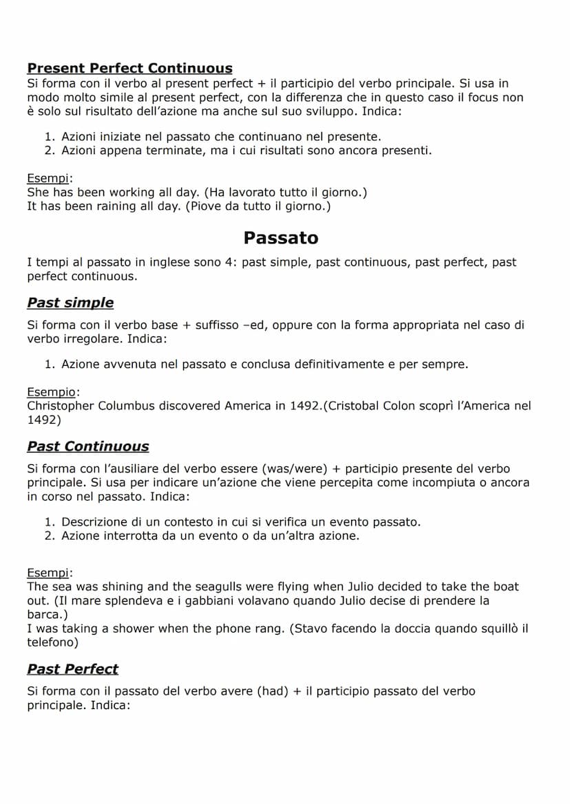 
<p>In inglese, ci sono quattro forme verbali del presente: il present simple, il present continuous e altre due forme particolari del verbo