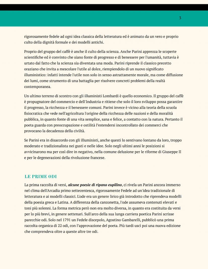 GIUSEPPE PARINI
VITA
Giuseppe Parino, chi preferì più tardi modificare il proprio cognome in Parini, nacque il 23
maggio 1729 a Bosisio da u