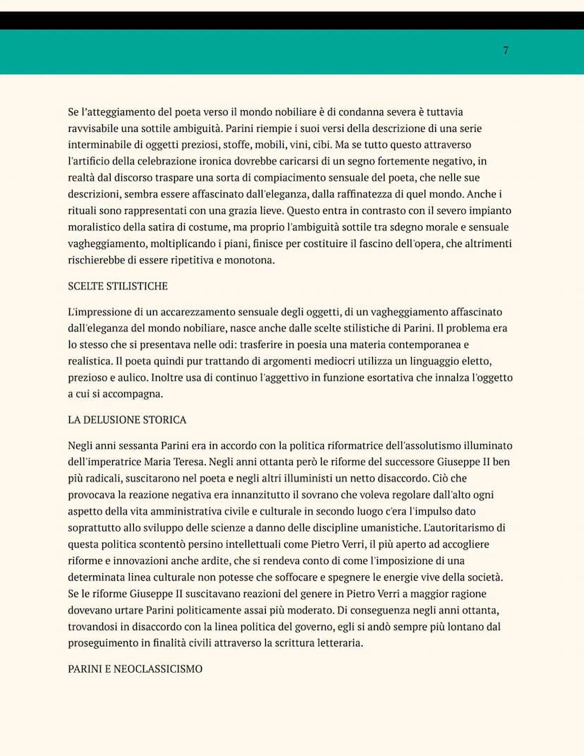 GIUSEPPE PARINI
VITA
Giuseppe Parino, chi preferì più tardi modificare il proprio cognome in Parini, nacque il 23
maggio 1729 a Bosisio da u