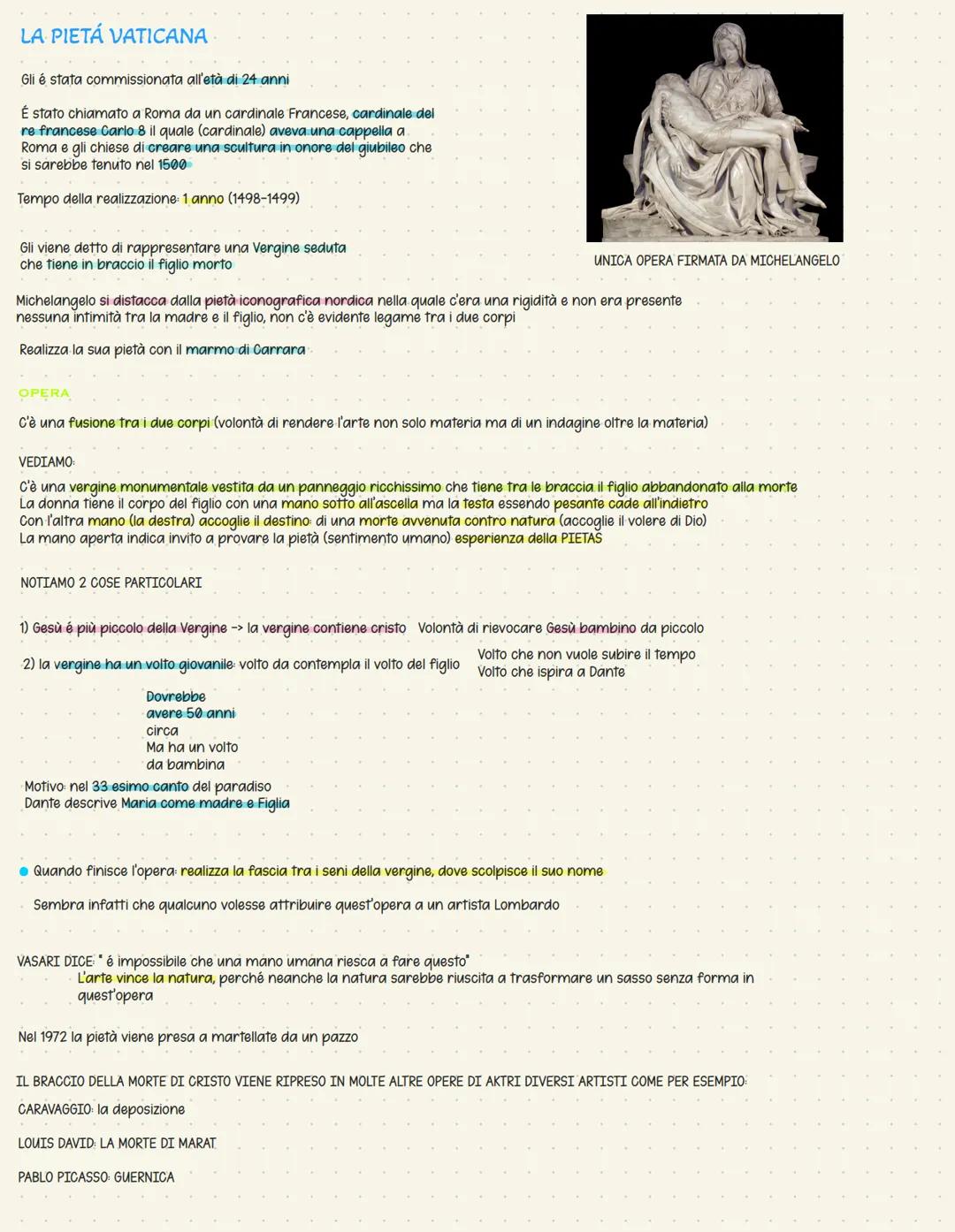 Ultimo artista del '500 mette in crisi l'umanesimo
TORMENTO ED ESTASI (spirituale)
↓
Cristiano
ma critico
nei
confronti
della
chiesa
↳ Esser