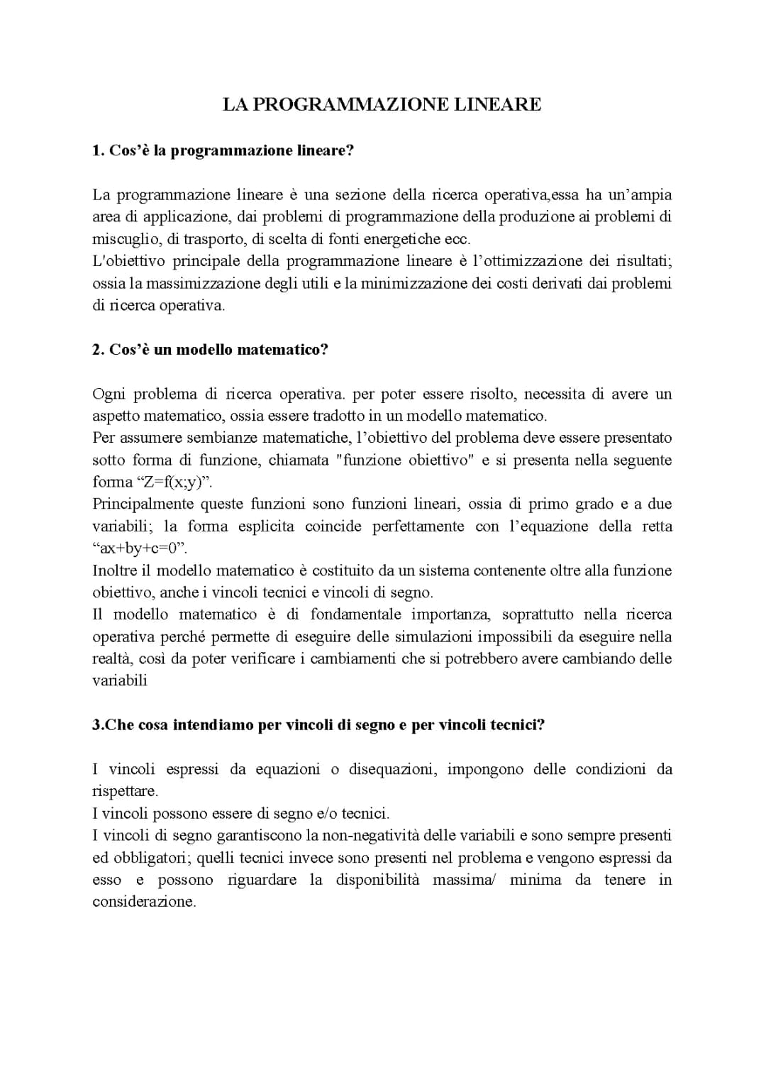 Programmazione Lineare: Teoria, Esercizi Svolti e Spiegazione Semplice
