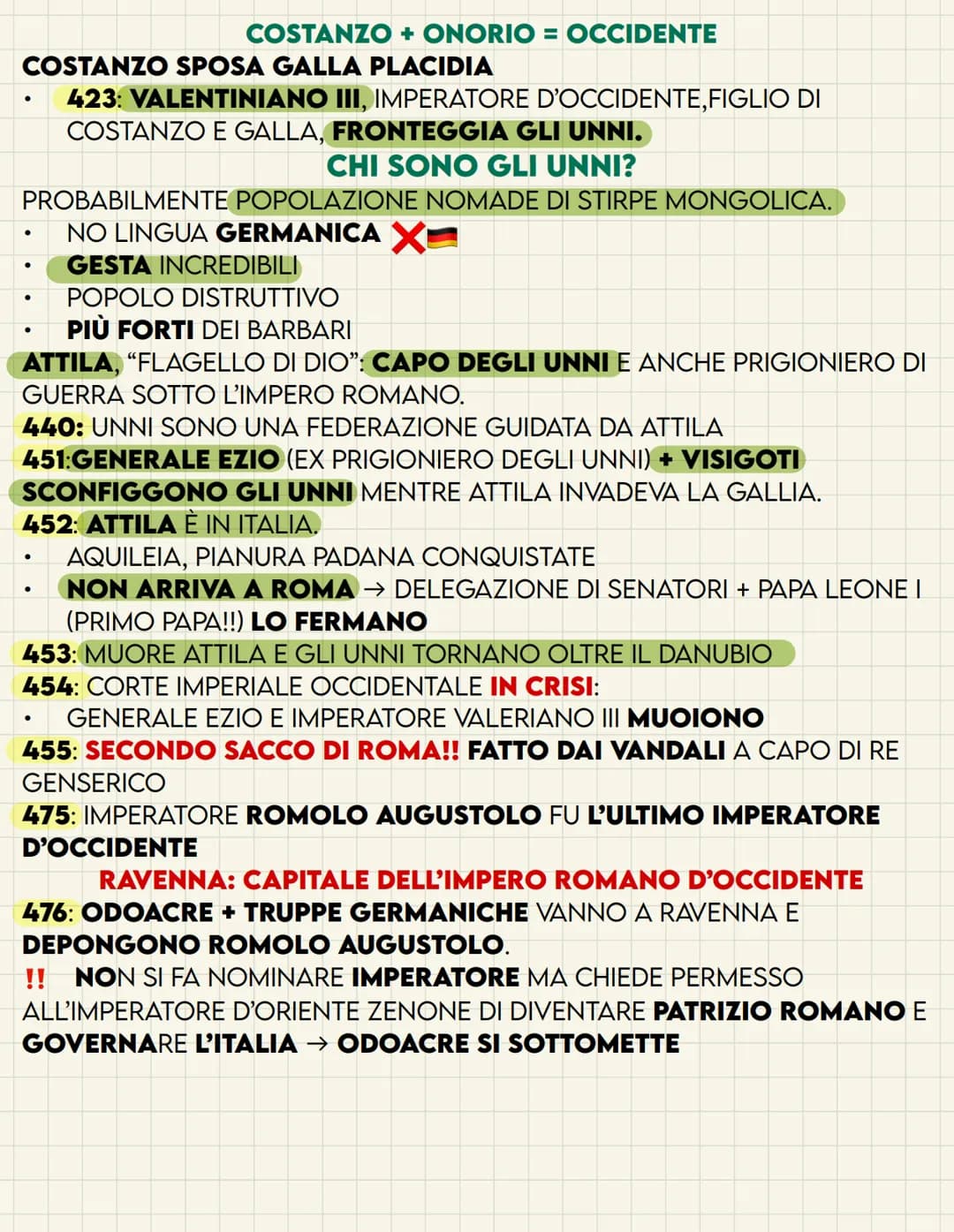 FINE DELL'IMPERO
ROMANO D'OCCIDENTE
CADUTA DELL'IMPERO ROMANO D'OCCIDENTE →04/09/476 D.C.
CADUTA DELL'IMPERO ROMANO D'ORIENTE → 1453
ALLA MO