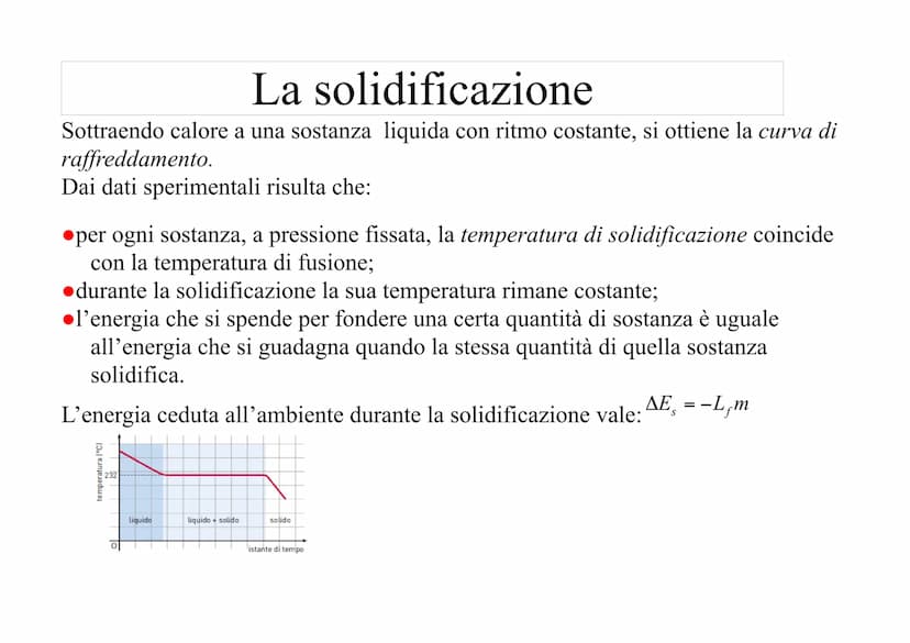I passaggi tra stati di aggregazione
Sulla Terra la materia si presenta in tre stati di aggregazione: stato solido, stato
liquido, stato gas