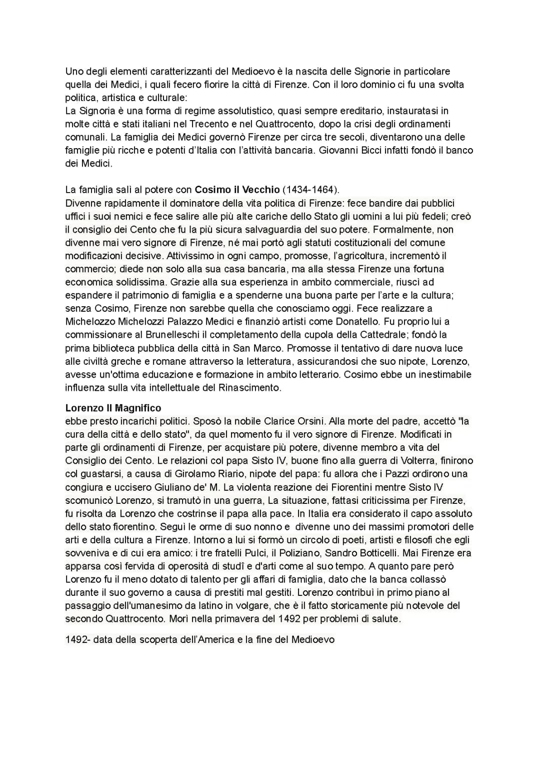 La famiglia Medici nel Medioevo: Albero genealogico e storia
