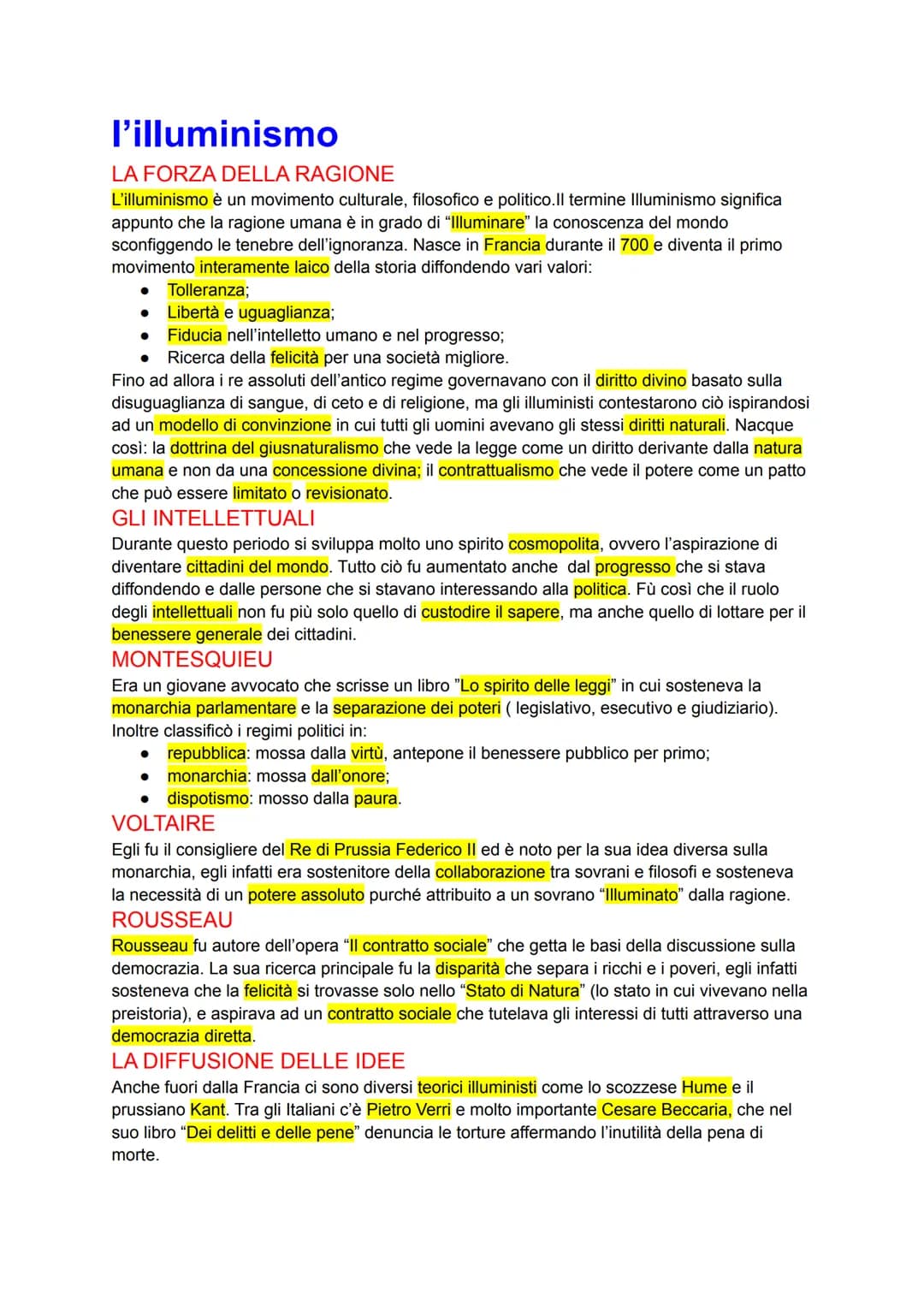 l'illuminismo
LA FORZA DELLA RAGIONE
L'illuminismo è un movimento culturale, filosofico e politico.Il termine Illuminismo significa
appunto 