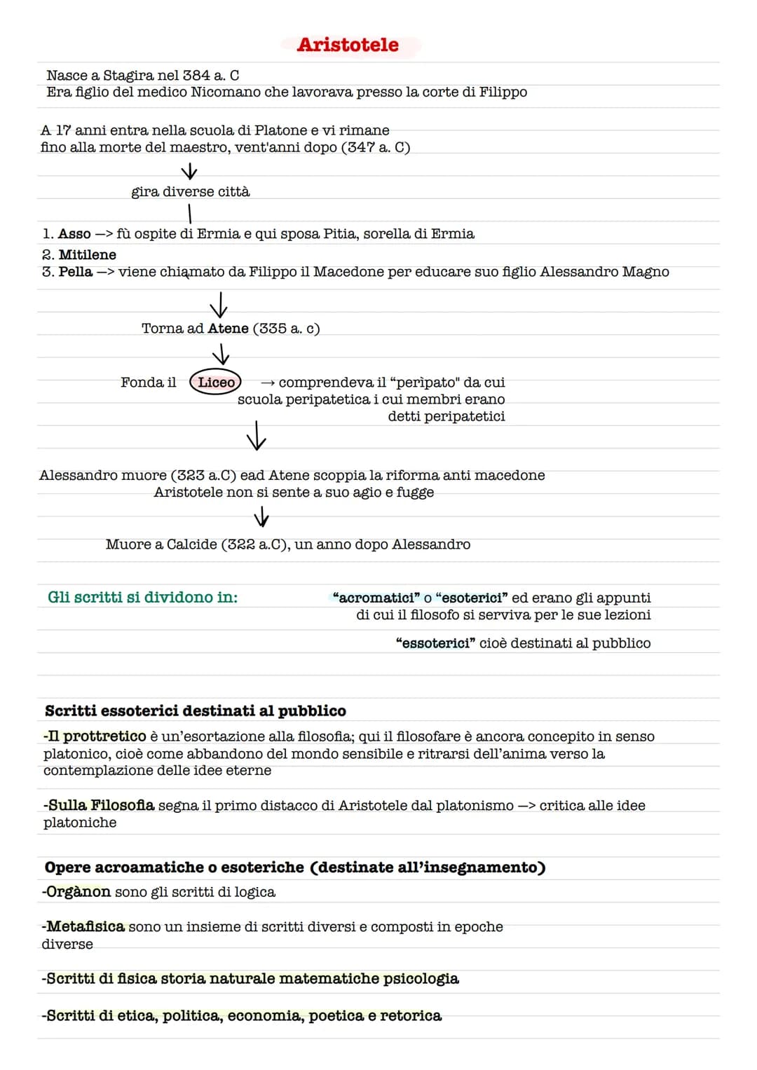 
<p>Aristotele nacque a Stagira nel 384 a.C. Era il figlio del medico Nicomano, che lavorava presso la corte di Filippo.</p>
<h2 id="educazi