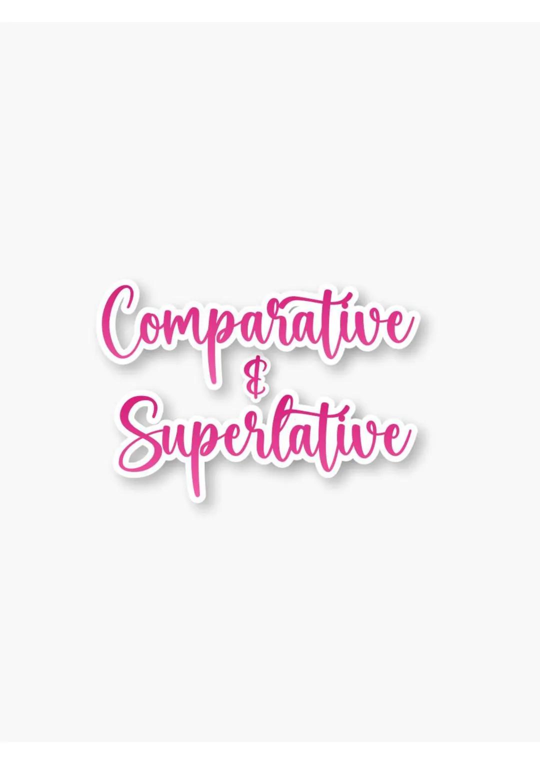 Comparative
&
Superlative # comparative e superlative

AGGETTIVI CON UNA SOLA SILLABA.

|           | aggettivo | comparativo | superlativo 