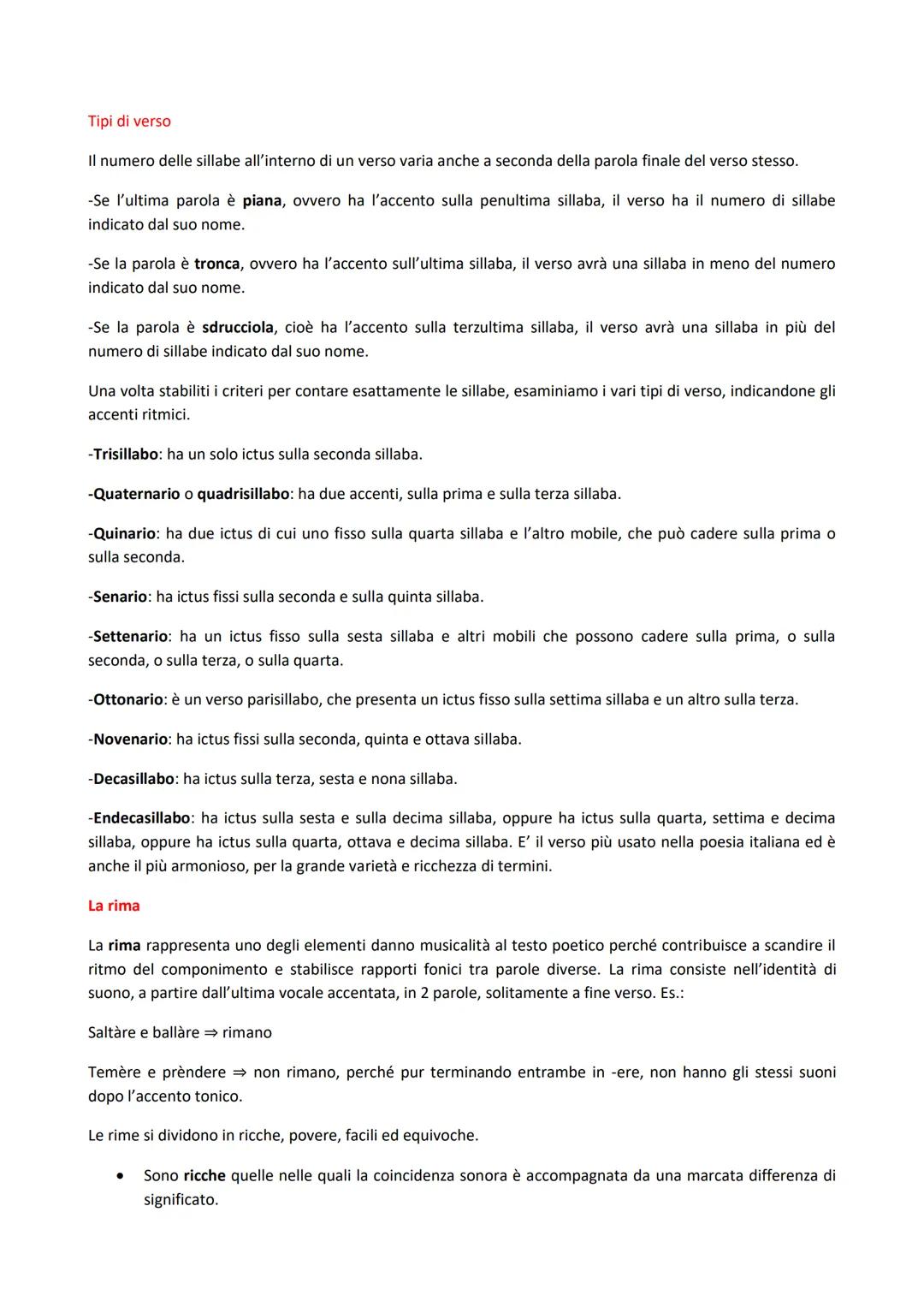 STRUTTURA DEL TESTO POETICO
Piano denotativo e piano connotativo
In un testo poetico possiamo distinguere due livelli di significato:
-Nel p