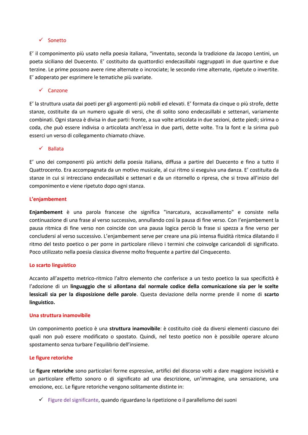 STRUTTURA DEL TESTO POETICO
Piano denotativo e piano connotativo
In un testo poetico possiamo distinguere due livelli di significato:
-Nel p