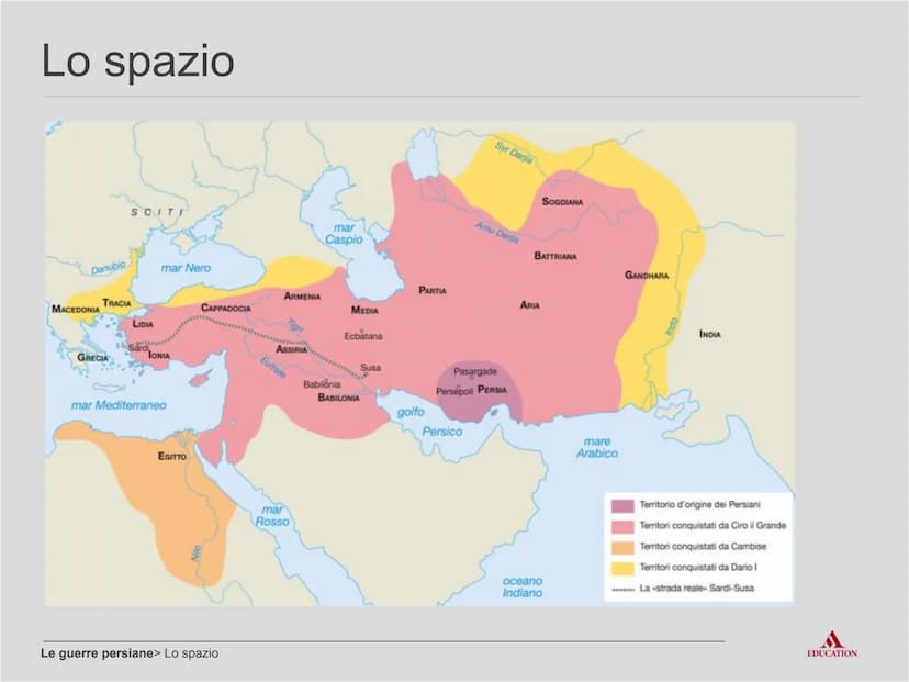 Le guerre persiane
EDUCATION Per cominciare
EDUCATION I processi
Potere concentrato
nelle mani di un
unico sovrano
Tentativo di
conquistare 