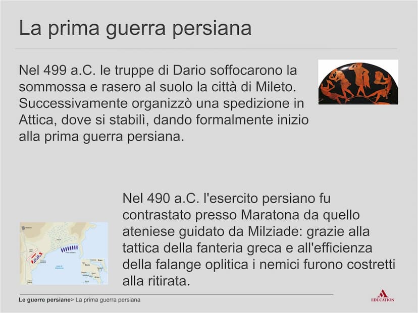 Le guerre persiane
EDUCATION Per cominciare
EDUCATION I processi
Potere concentrato
nelle mani di un
unico sovrano
Tentativo di
conquistare 