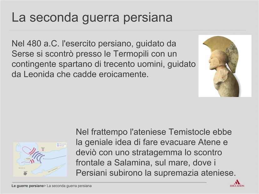Le guerre persiane
EDUCATION Per cominciare
EDUCATION I processi
Potere concentrato
nelle mani di un
unico sovrano
Tentativo di
conquistare 