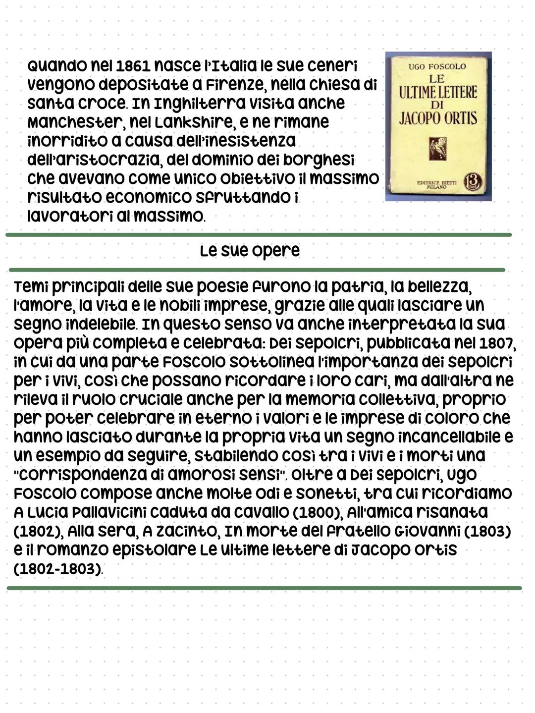 Ugo foscolo
Introduzione
ugo Foscolo nasce nel 1778 a zacinto,
Il poeta muore solo, senza nessun
affetto, in esilio in Inghilterra nel
1827.