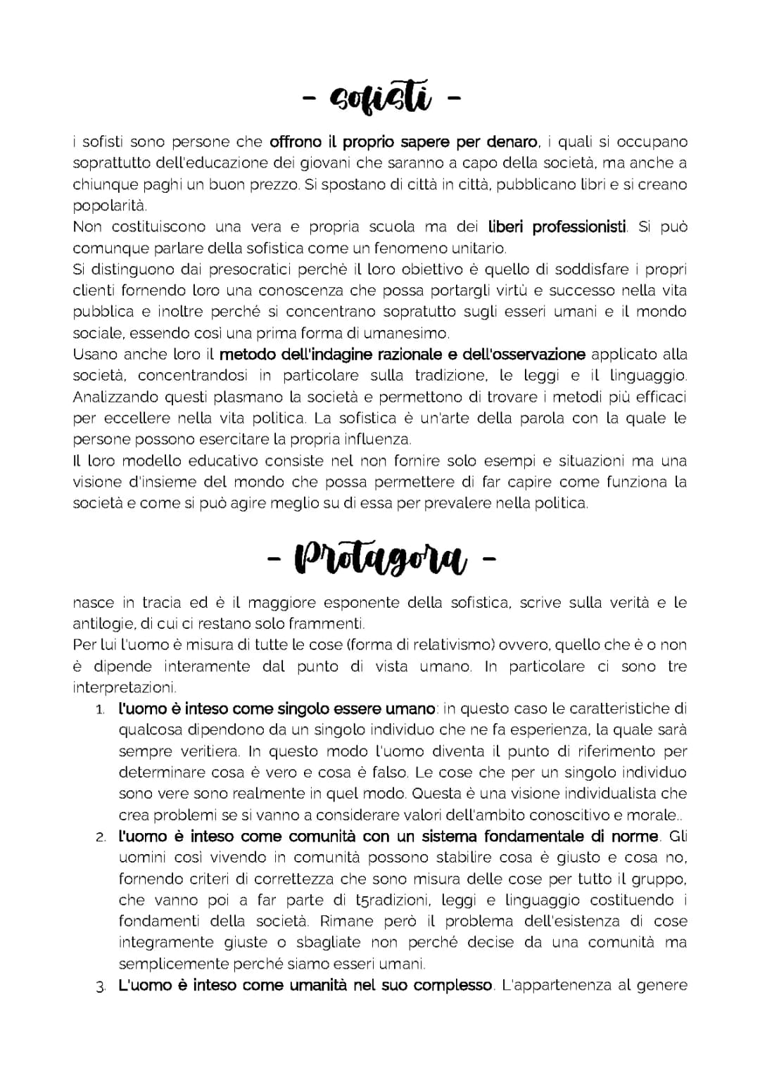 Sofisti e Protagora