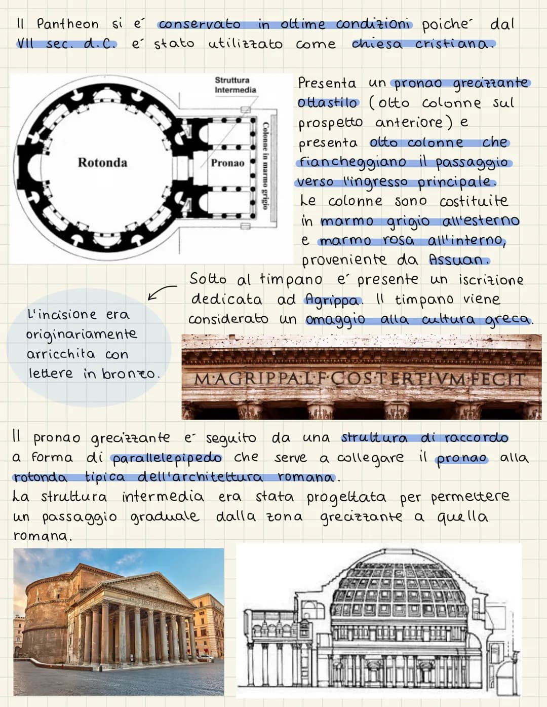 CERRIA
Agrippa
MAGRIPPALECOSTERTIVM FECIT
Pantheon
27 a.C. per volere di Agrippa.
La sua costruzione inizio nel
Si ipotizza che Agrippa aves