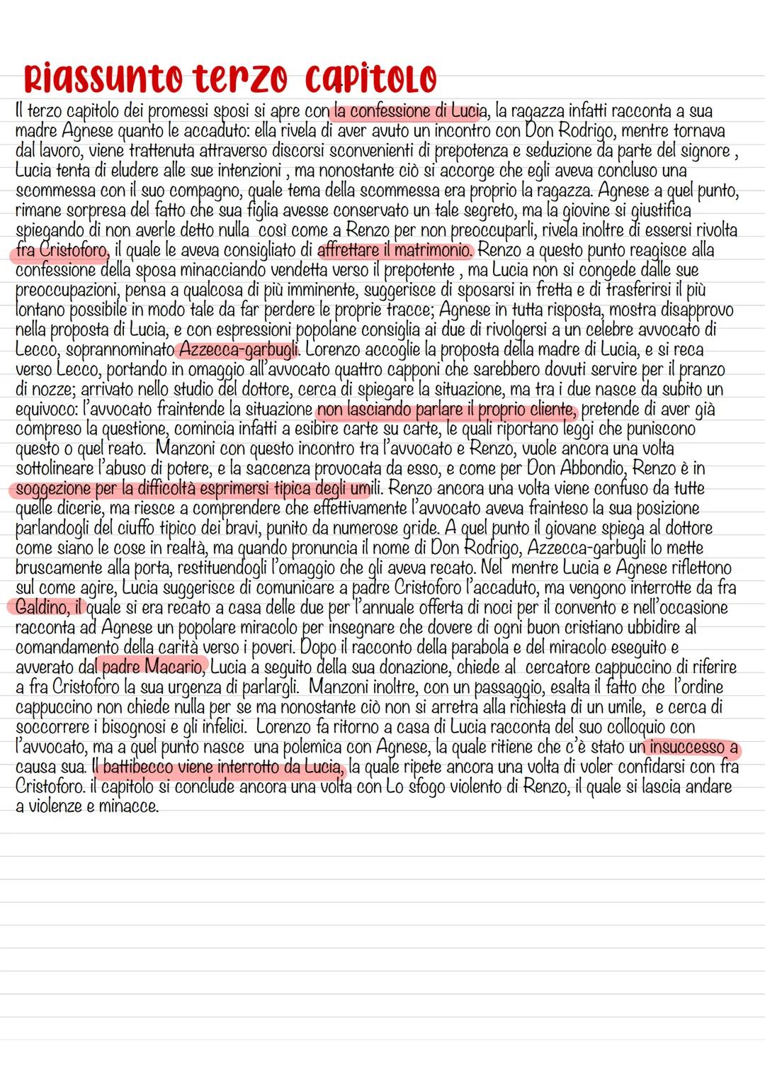 Riassunto del Terzo Capitolo de 'I Promessi Sposi'