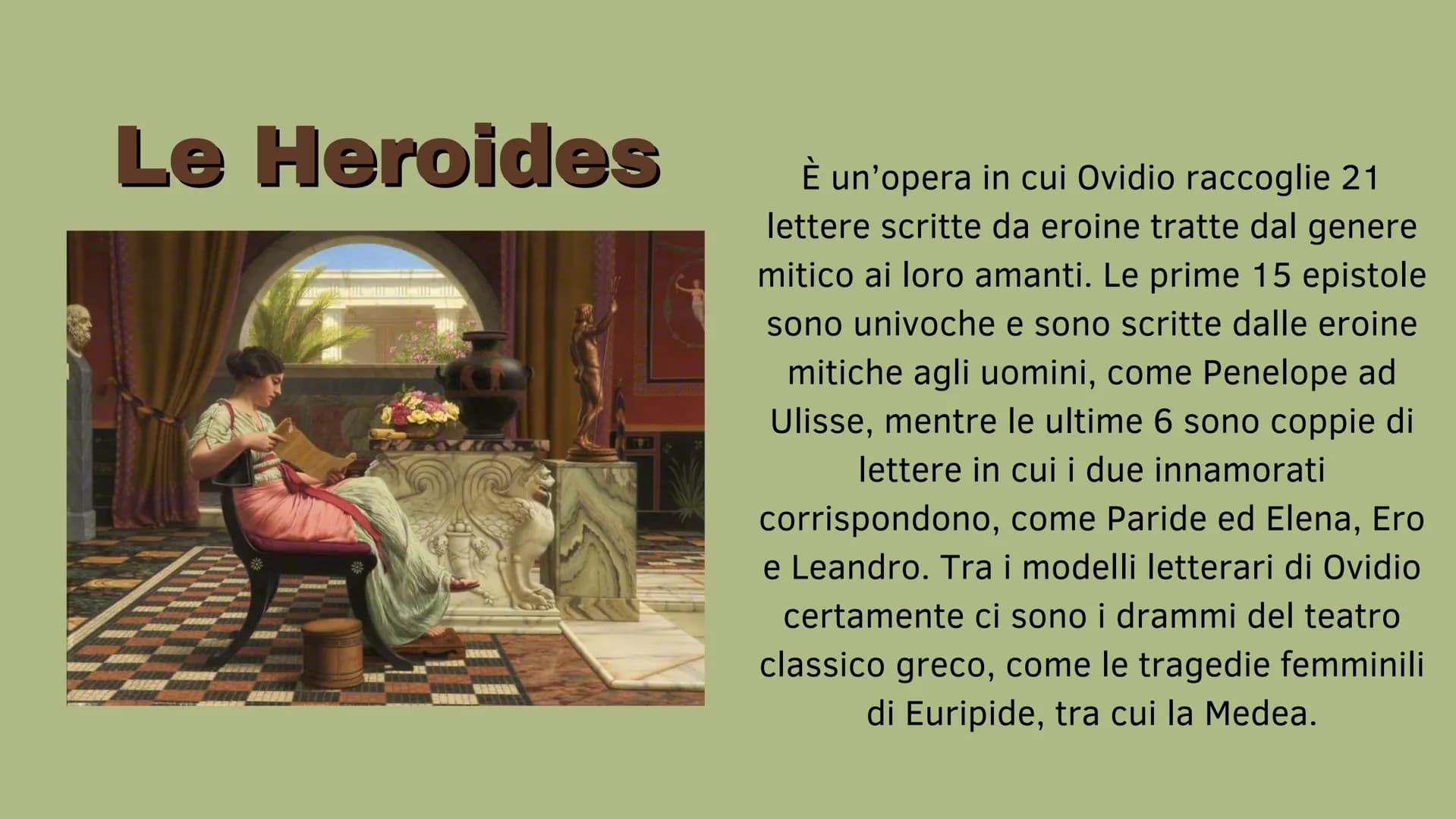 OVIDIO:
TRA MITO E
AMORE
presentato da Maya Camassa e Giulia
Dinacci Publio Ovidio Nasone è stato autore di moltissime opere,
suddivise in u