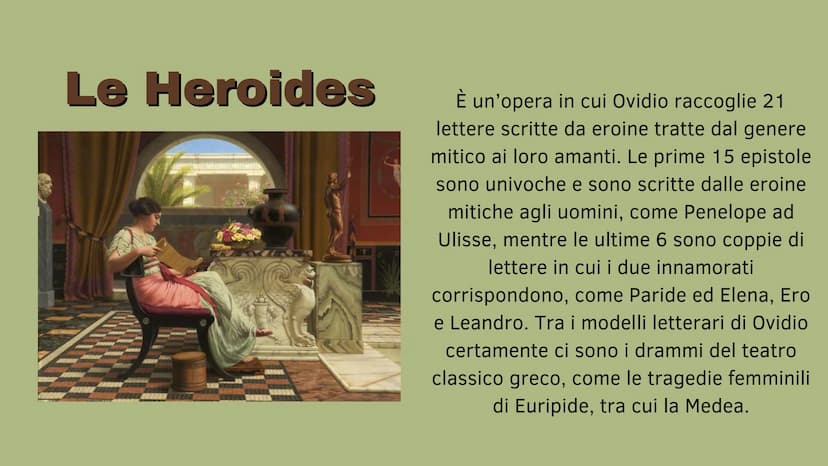 OVIDIO:
TRA MITO E
AMORE
presentato da Maya Camassa e Giulia
Dinacci Publio Ovidio Nasone è stato autore di moltissime opere,
suddivise in u