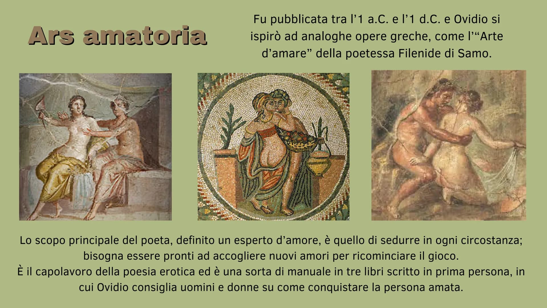 OVIDIO:
TRA MITO E
AMORE
presentato da Maya Camassa e Giulia
Dinacci Publio Ovidio Nasone è stato autore di moltissime opere,
suddivise in u