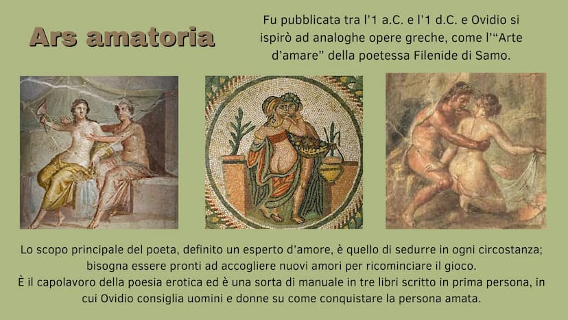 OVIDIO:
TRA MITO E
AMORE
presentato da Maya Camassa e Giulia
Dinacci Publio Ovidio Nasone è stato autore di moltissime opere,
suddivise in u