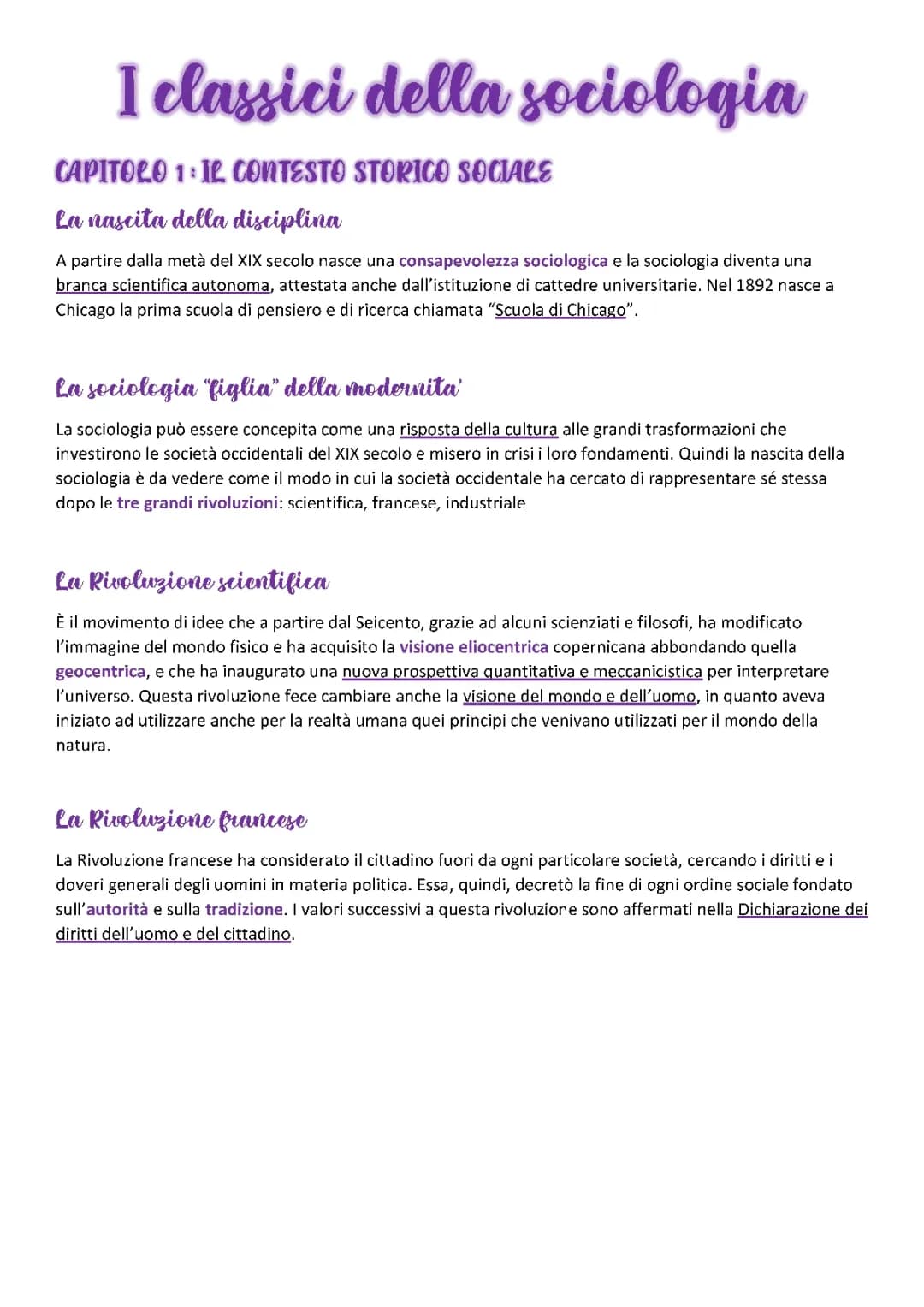 I classici della sociologia 